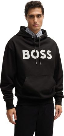 HUGO BOSS Mens Sullivan Lettering Polo Shirt in Black - Size Large