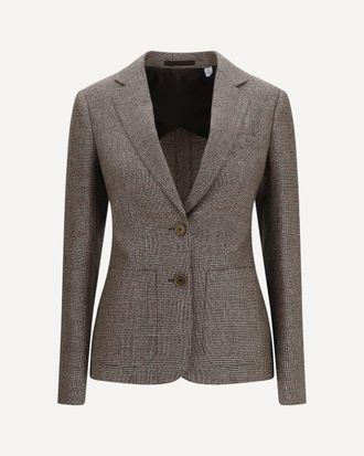 Burberry Single-breasted wool and linen Blazer Female 8