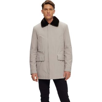 Gorski Genuine Shearling Lined Jacket in Light Beige/Dark Brown at Nordstrom, Size Medium