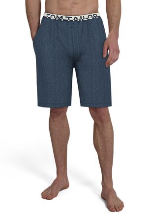 Tom Tailor Bermudas TOM TAILOR Br&uuml;gge, Herren, Gr. 56 (XXL), N-Gr, blau, Single Jersey, Obermaterial: 60% Baumwolle, 40% Polyester, bequem kniefrei, Hosen Bermud