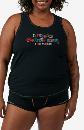 TomboyX Power Rib Tank Top in Stitched With Love at Nordstrom, Size Small