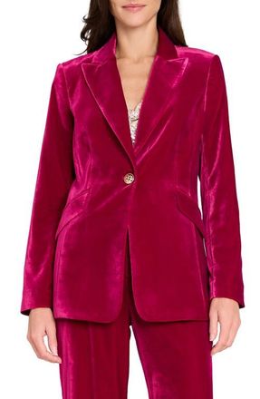 Tahari by ASL Velvet Jacket in Magneta at Nordstrom, Size 8