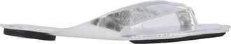 Maison Margiela Silver Metallic Thong Contoured Sole Sandals