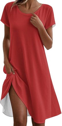 Generic Ladies Petite Summer Dresses Dress for Teenagers XL with Pockets Long Sleeve Gown Buttoned Flapper Maxi Dress Cape Dresses Beach Wrap Skirt Curvy Blac