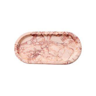 OEM Elegante Bandeja De M&aacute;rmol Natural - Rosa Roja 25x12cm
