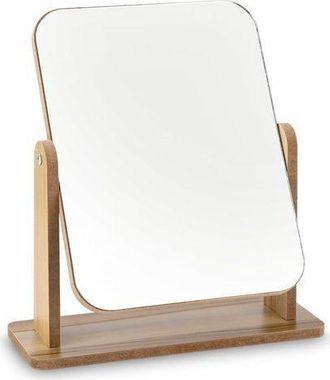 OEM Espejo De Escritorio De Madera, Espejo De Pie Peque&ntilde;o 25 X 22 Cm, Espejo De Mesa Giratorio 360 Grados, Espejo Para Colocar Con Soporte Alto Y Desmonta