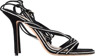 Jimmy Choo London Pre-owned Womens Embellished Strappy Sandal Heels in Black Suede - Size 38.5 EU/IT