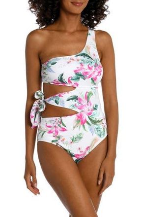La Blanca Mystic One-Shoulder Cutout One-Piece Swimsuit in Multi at Nordstrom Rack, Size 10