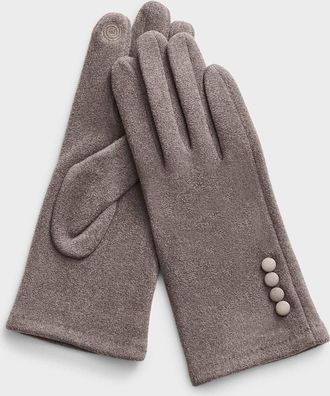Simons Womens Button-cuff gloves