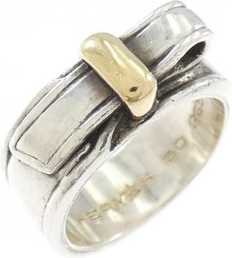 Herm&egrave;s Silver 925 Band Ring (Pre-Owned)