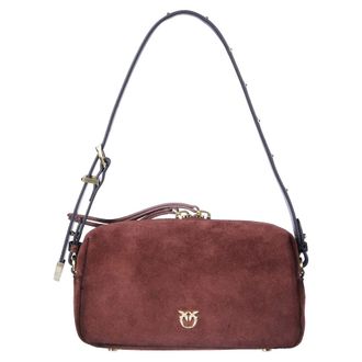 Pinko Bauletto Trittico Mini Suede - female - PINKO - Shoulder Bags - Brown - ONE SIZE - Bags