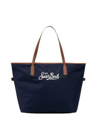 MC2 Saint Barth City Bag Mid Nylon with Zip Closure and Embroidered Logo