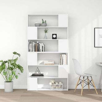 Berkfield Home Classic Book Cabinet Room Divider White 100x24x188 cm | Size: 100 x 24 x 188 cm
