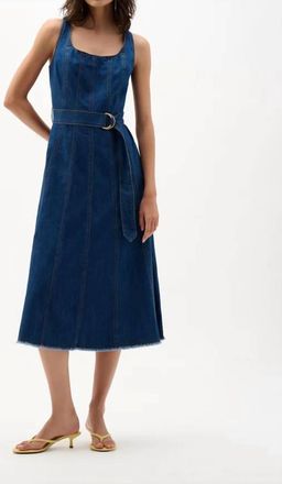 Joseph Ribkoff Midi A-Line Dress In Denim