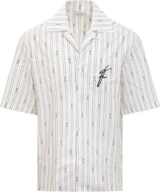 Ferragamo White Regular Stripes Shirt