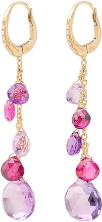 Marco Bicego Paradise Pink Tourmaline & Amethyst Drop Earrings in 18K Yellow Gold at Nordstrom