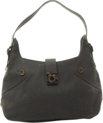 Ferragamo Pre-owned Gancini Schoudertas - Dames - Vintage Handtas - Groen - ONE Size - Vintage