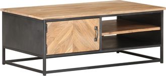 vidaXL Vidaxl - Mesa De Centro De Madera Maciza De Acacia 90x50x35 Cm