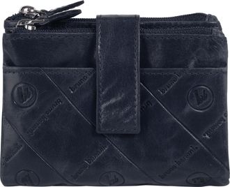 Bruno Banani Geldb&ouml;rse BRUNO BANANI, Damen, blau, Leder, leicht gl&auml;nzend, unifarben, Kleinlederwaren Geldb&ouml;rse, echt Leder