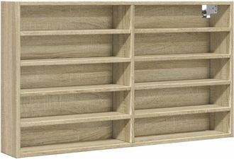 vidaXL Vitrine Cabinet Sonoma Oak 100x15x58 cm Engineered Wood Vidaxl