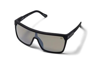Spy Flynn Plastic Frame Fashion Sunglasses Soft Matte Black/Happy Boost Polar Black Mirror, Acetate