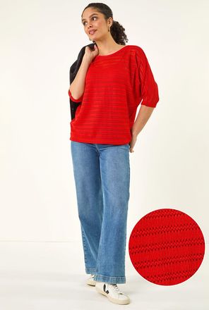 Roman Textured Snit Top