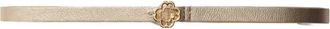 Maje Slim belt with Clover buckle in Light Gold at Nordstrom, Size Medium