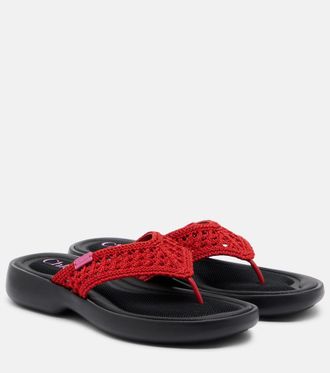 Chlo&eacute; Poolette crochet thong sandals