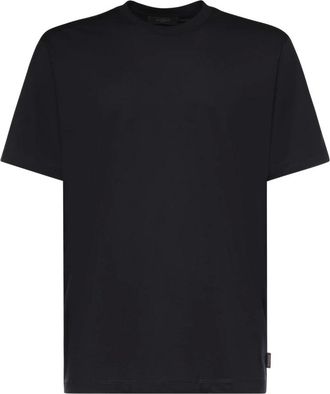 Zanone T-Shirts, male, Black, Size: XL Crew-neck T-Shirt