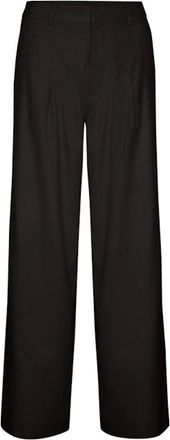 Gestuz Wide Trousers, female, Black, XL, Linen High Waist Trousers