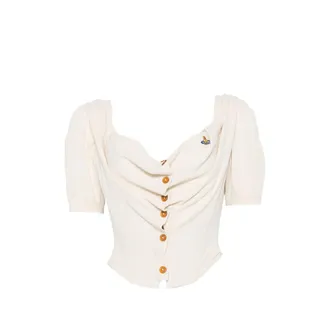 Vivienne Westwood Bea Draped Button-up Top