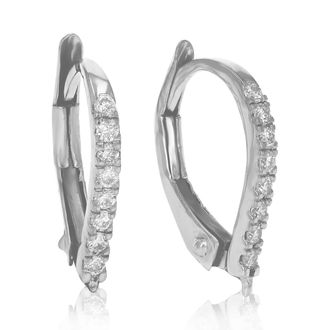Vir Jewels 1/8 cttw Lab Grown Diamond Dangle Earrings in Sterling Silver With Lever Backs For Women