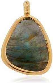Monica Vinader Deia Stone Pendant Charm in 18Ct Gold Vermeil On Ster Slvr at Nordstrom Rack