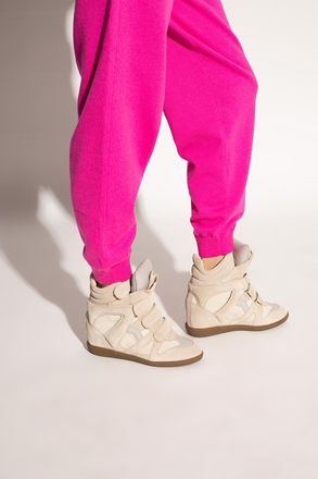 Isabel Marant Balskee Wedge Boots, Womens, Beige
