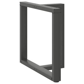 Berkfield Home Modern Dining Table Legs T-Shaped&not;2 pcs Anthracite 70x35x(72-73) in Dark Grey