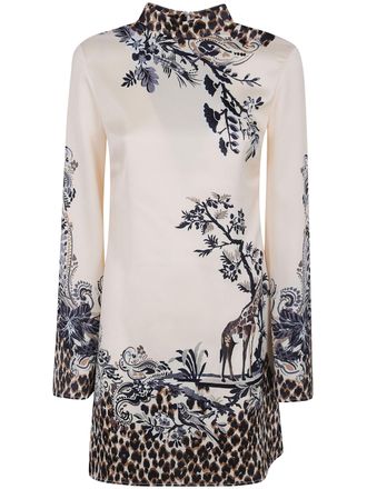 Etro Dress Mini Printed Fancy Beige
