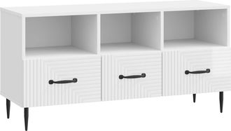 vidaXL Mueble De Tv Brillante 102 X 34,5 X 50 Cm Madera De Ingenier&iacute;a Vidaxl