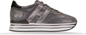 Hogan Sneakers - Dames - Sneakers - Grijs - 40 1/2 EU - Leer - Schoenen