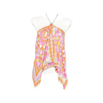 Pucci Geometric-print Chain-link Halterneck Top