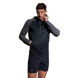 Canterbury Of New Zealand Heren Elite Performance-hoodie (Zwart gem&ecirc;leerd)