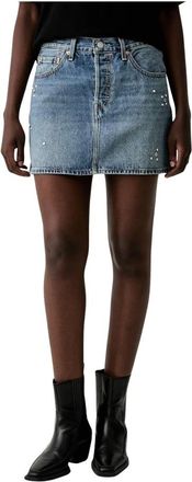 Levi's Dames, Rokken, Blauw, Maat: W27 Katoen