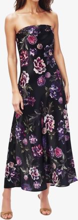 Cami NYC Noelle Strapless Dress In Dark & Stormy