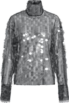 16Arlington Top Olall con paillettes - Nero