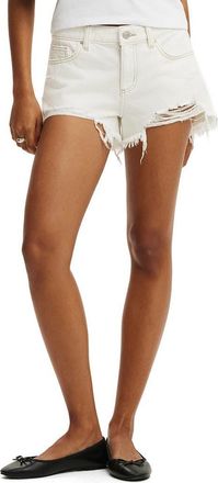 Cotton On Saturday Low Rise Denim Cutoff Shorts in Vintage White at Nordstrom, Size 12