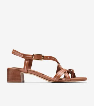 Cole Haan Womens Dillon Block Heel Thong Sandals - Brown Size 10.5