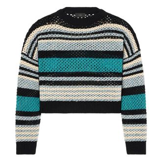 Alanui Truien & Vesten, Dames, Veelkleurig, S, Katoen, Ocean Stripes Sweater
