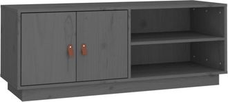 vidaXL Tv Cabinet Grey 105x34x40 cm Solid Wood Pine Vidaxl