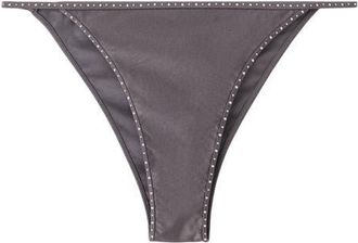 Mango Studded Bikini Bottoms in Grey at Nordstrom, Size Medium