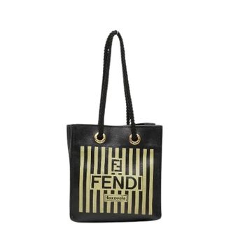 Fendi Pre-owned Fazzuolo Leder Mini Handtas - Dames - Pre-owned - Zwart - Maat: ONE Size Leer