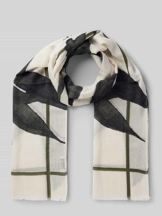 Marc O'Polo Schal mit Baumwolle und kurzen Fransen in Oliv, Gr&ouml;&szlig;e 1